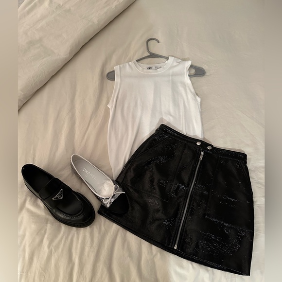 Mango Patent Leather Skirt - Picture 2 of 5